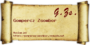 Gompercz Zsombor névjegykártya